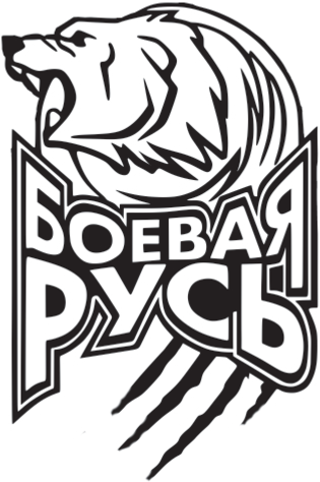 Наклейка "Боевая Русь (белый)" 50*40см (вырезная) 08280