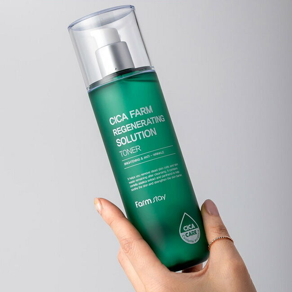 Тонер с центеллой азиатской FarmStay Cica Farm Regenerating Solution Toner, 200мл