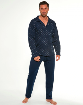 Пижама мужская на пуговицах с длинным рукавом и брюками Cornette 114/50