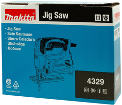 Лобзик Makita 4329  {450Вт,500-3100об\м, ход-18мм, рез-65мм,1.9кг, кор, маятн, Al подошва} ОРИГИНАЛ