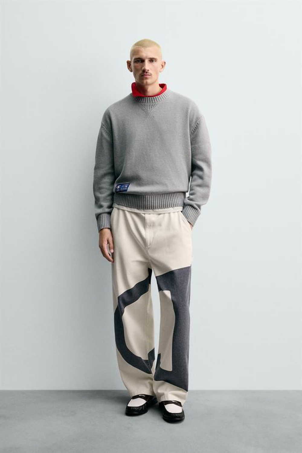 ZARA X CHAMPION ® БРЮКИ С КОНТРАСТНЫМ ЛОГОТИПОМ, ЭКРЮ