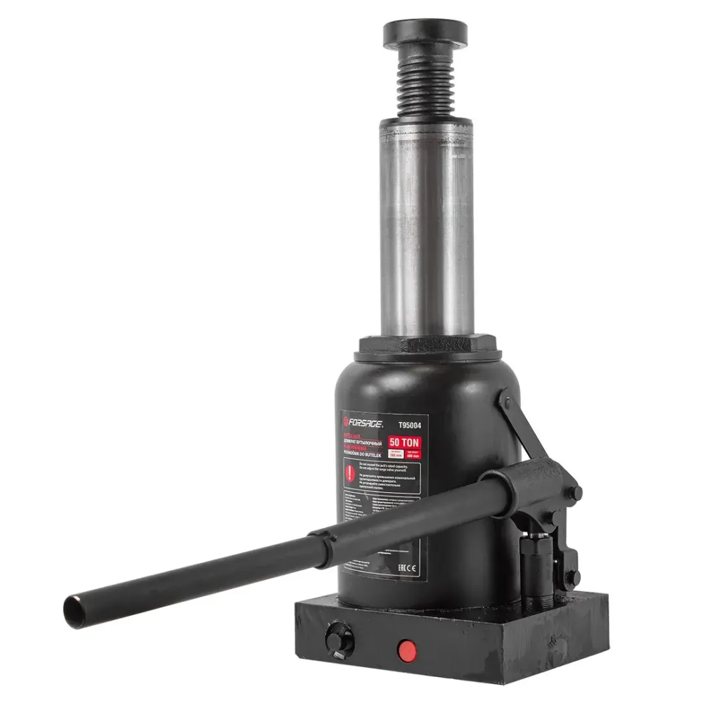 Домкрат бутылочный 50т с клапаном (h min 260мм, h max 415мм) Forsage F-T95004
