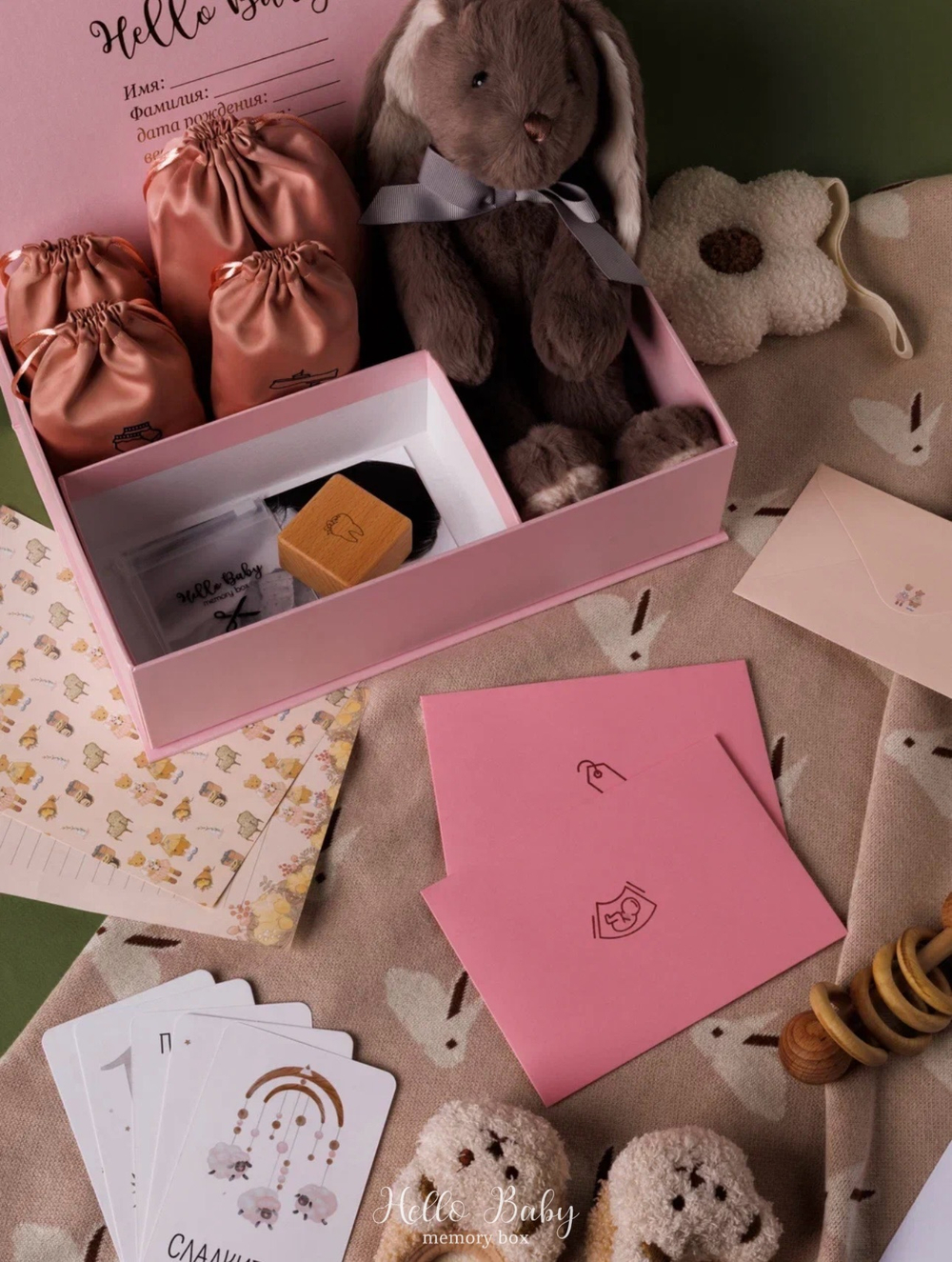 MemoryBox розовый "Игрушка Зайка"