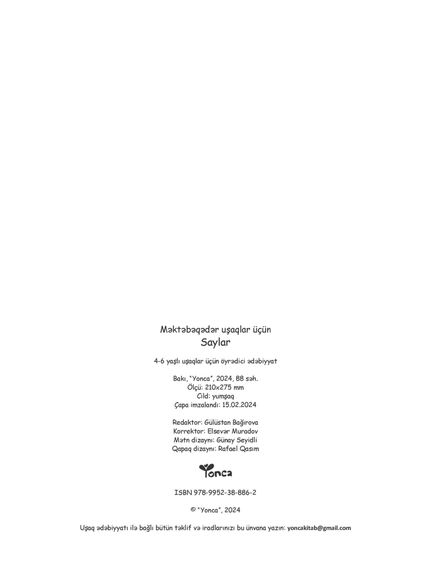 Saylar (Məktəbəqədər uşaqlar üçün)