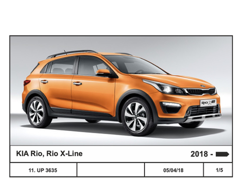 Амортизатор (упор) капота на Kia Rio UP 3635(с 2017 по 2021 г.в.вкл. X-line)Atlant