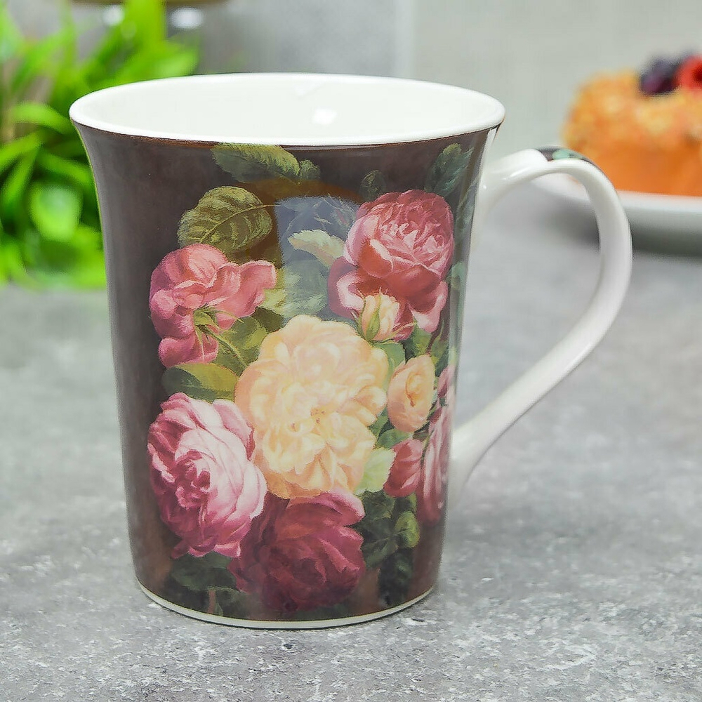 Кружка керамическая 350мл, рисунок в ассортименте, 9*10,5*6,5см, NNBPM4090-C