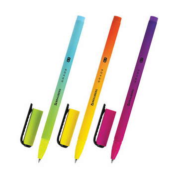 Ручка шариковая BRAUBERG GRADE, СИНЯЯ, корпус soft-touch, пишущий узел 0,7 мм, линия письма 0,35 мм, 36 штук.