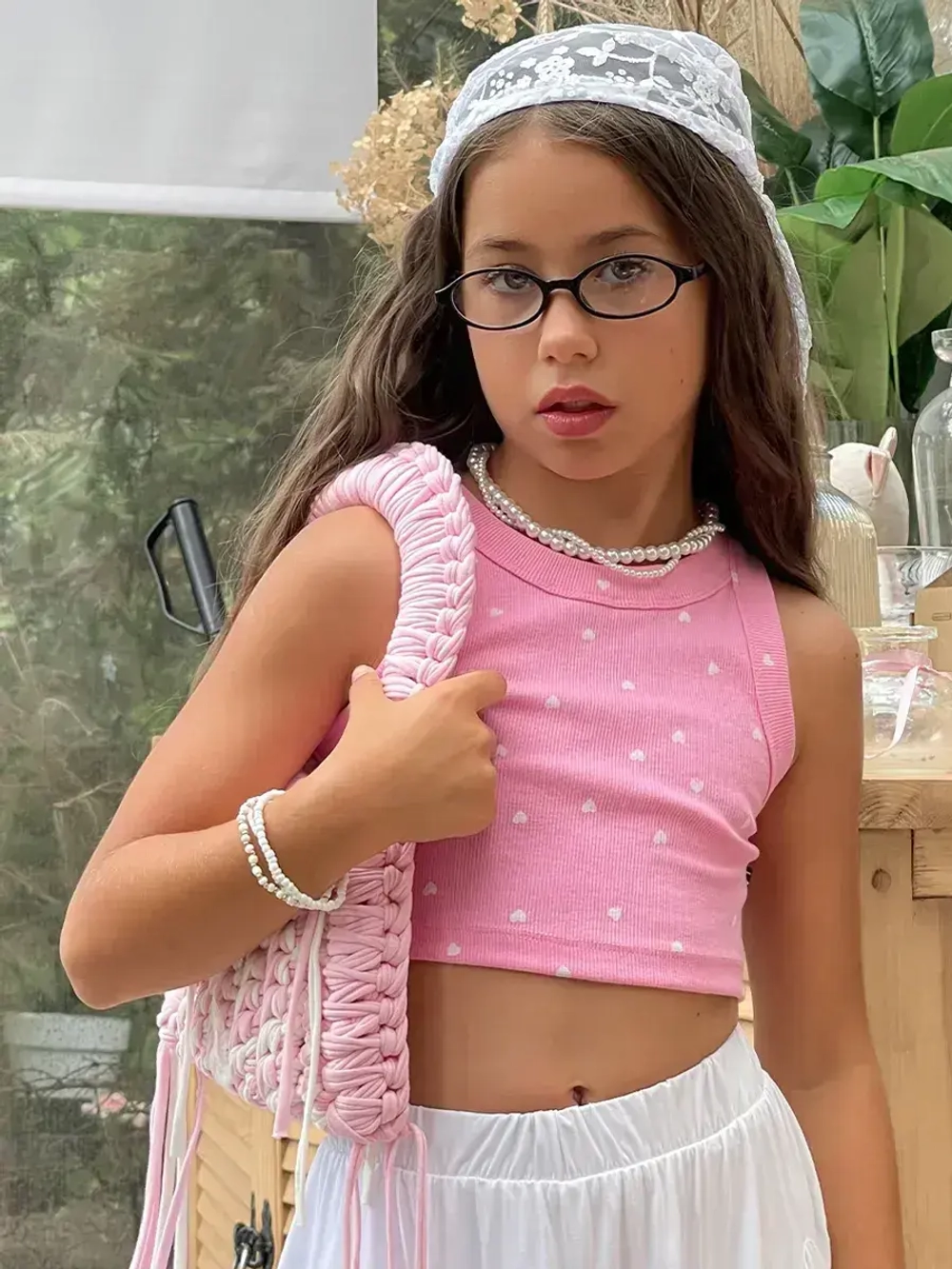 Летний кроп топ трикотажный детский