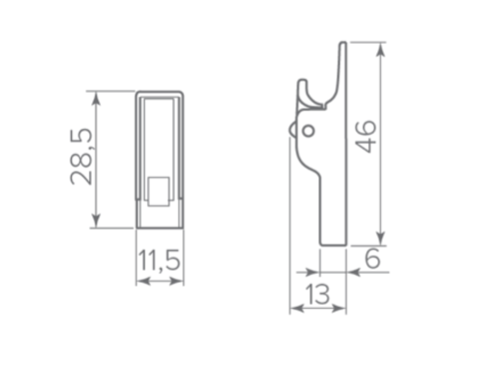 Ответная отщелкивающаяся часть от защелок Mini Latch