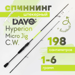 Спиннинг штекерный Dayo Hyperion Micro Jig C.W. с вклейкой 1.98м (1-6 гр)