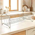 Сушилка для посуды "Мини с карманом" 155*225*370мм с поддоном, хром