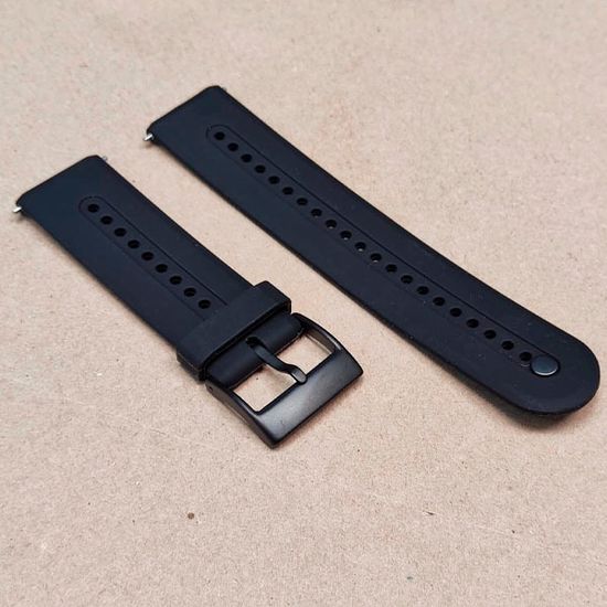 Ремешок 24 мм Elegant для Suunto 9 Baro, Suunto 7, Suunto Spartan Sport силиконовый (Черный)