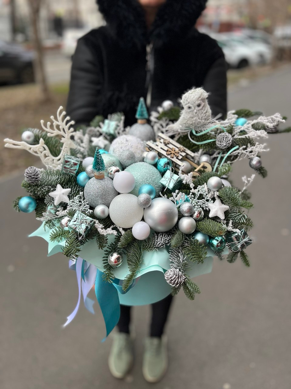 композиция " Серебро зимы"