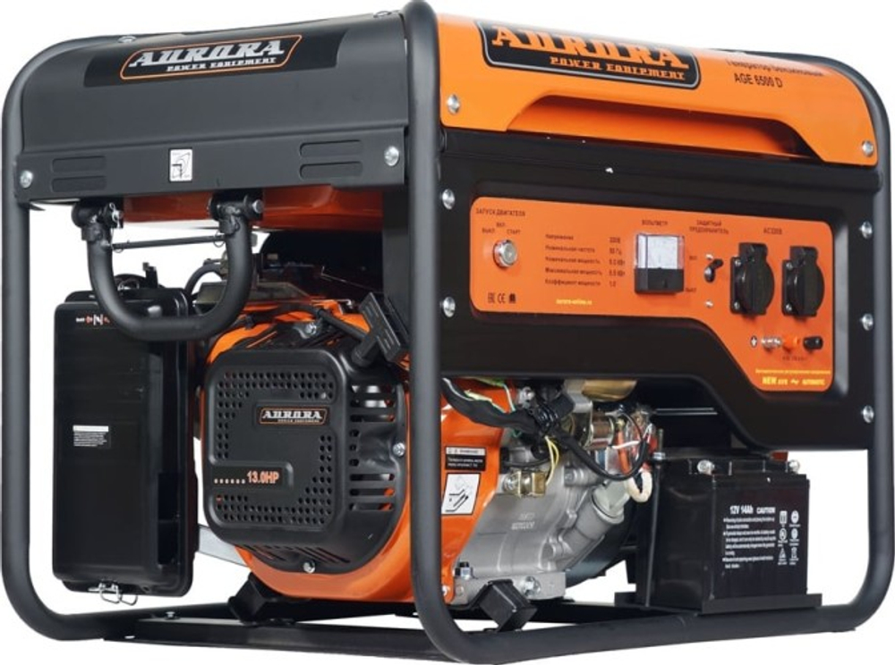 Генератор бензиновый AURORA AGE 6500 D электростартер 6773
