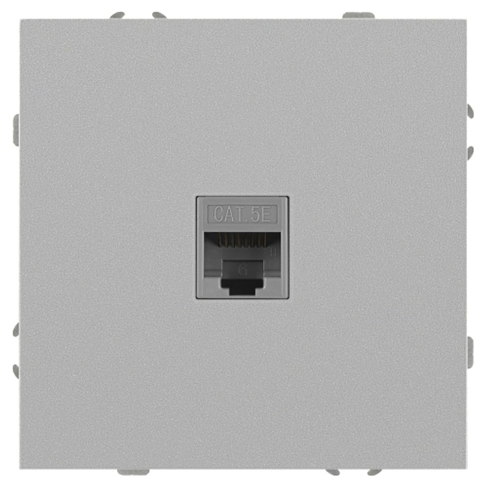 Розетка ЭРА Galaxy 15-3107-03 информационная RJ45 IP20 алюминий | Эра Galaxy