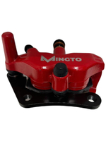 Суппорт тормозной калипер 2 поршня, 1 болт М10 красный гидравлический для электровелосипеда