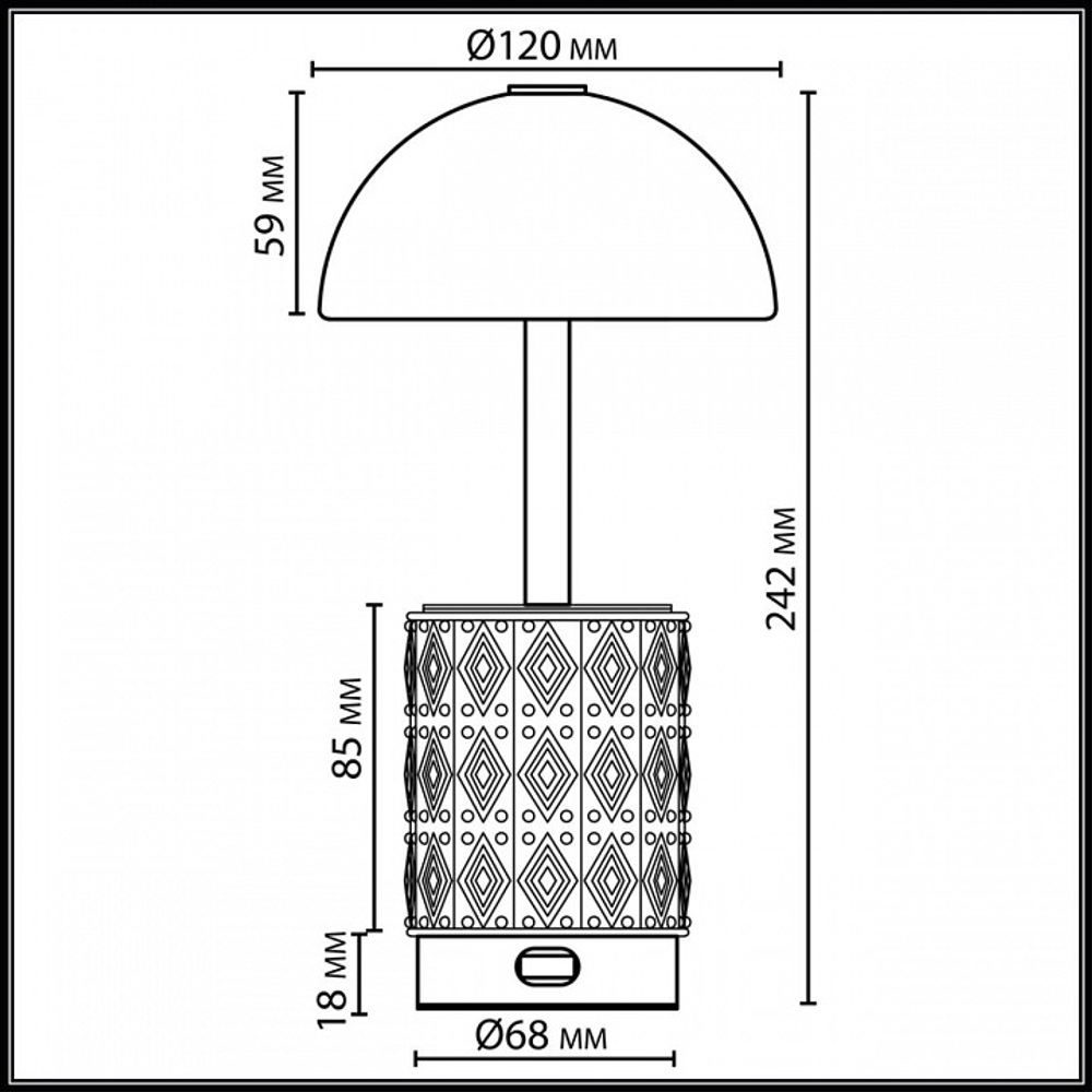 Настольная лампа декоративная Odeon Light Lulu 5453/3TL