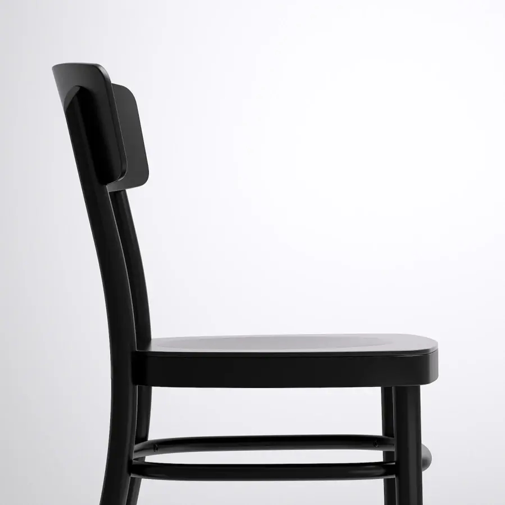 Стул деревянный - IKEA IDOLF, 80х42х47 см, черный, ИДОЛЬФ ИКЕА