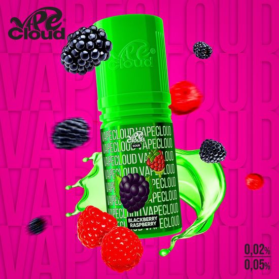 Vape Cloud Sour 0.05% - Blackberry Raspberry (Кислые ежевика и малина) 30 мл.