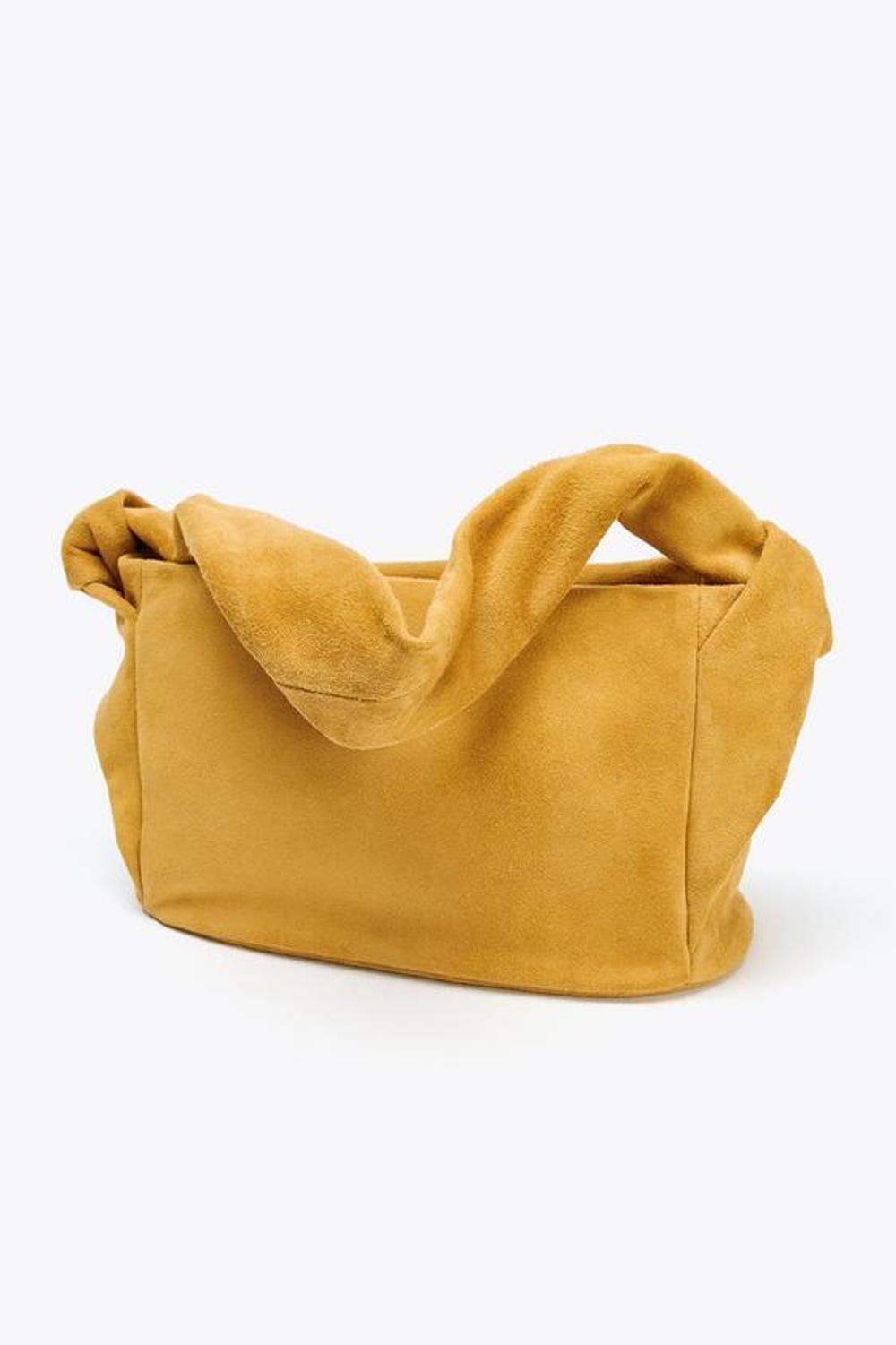 ZARA ЗАМШЕВАЯ СУМКА, ГОРЧИЧНО-ЖЕЛТЫЙ