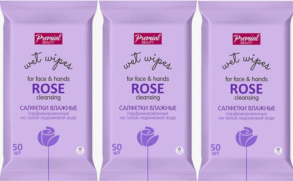 Влажн.салф.PREMIAL la fleur Аромотерапия Роза 15шт.