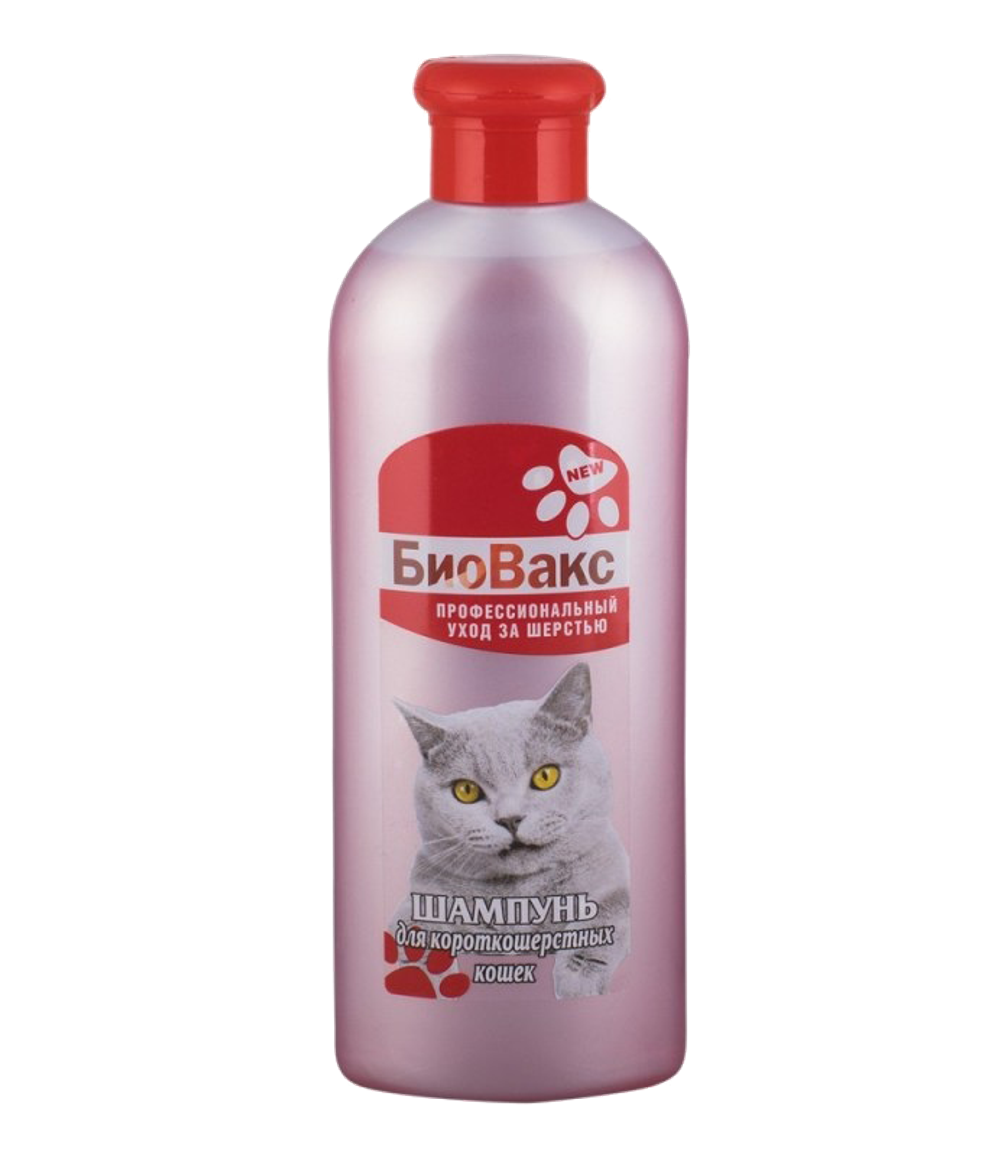 БиоВакс Шампунь для кошек короткошерстных 355мл. 18095