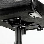 Кресло руководителя Helmi HL-E25 "Intelligent", ткань/сетка черная, подголовник хром