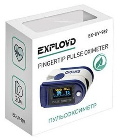 Цифровой пульсоксиметр EXPLOYD EX-UV-988 черный