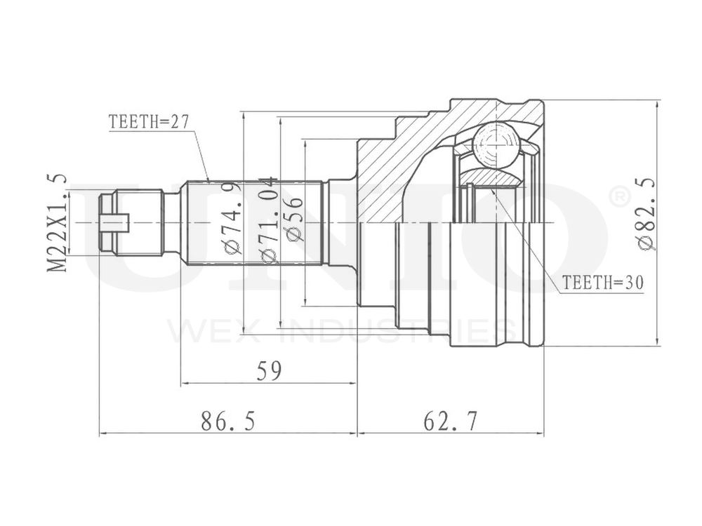 ШРУС внешний UNIO CVJ-20258