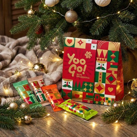 Подарочный набор протеиновых батончиков «Вкус праздника!»