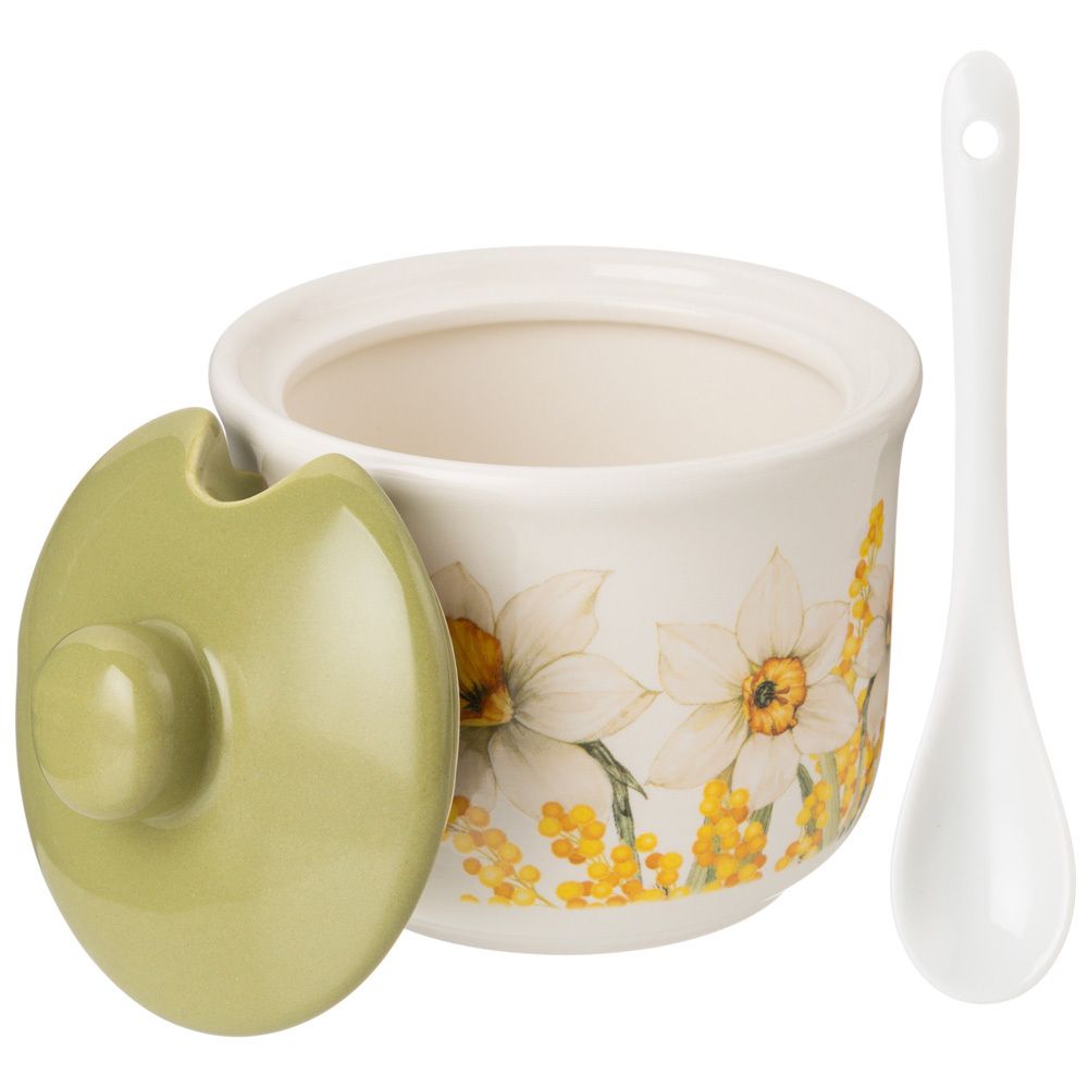 САХАРНИЦА С ЛОЖКОЙ AGNESS "SUNDAY" 10*9,5 СМ 300 МЛ (КОР=36ШТ.)