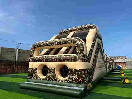 Надувная полоса препятствий «Патриот», 4 блока, 22х4х5 м