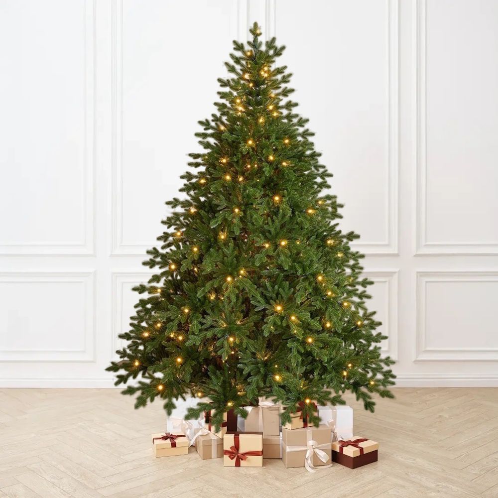 Елка с гирляндой встроенной «Вега» (Литая хвоя) 270 см / 2,7 м