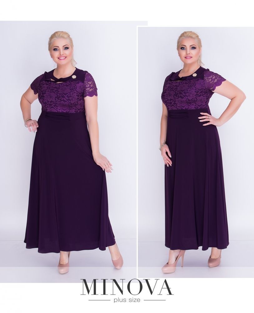Платье 00269-баклажан Minova