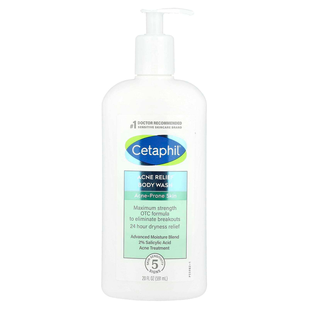 Cetaphil, Гель для душа для снятия акне, для кожи, склонной к акне, 591 мл (20 жидк. Унций)