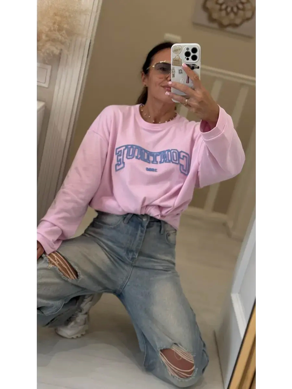 Лонгслив женский в стиле casual “CONTINUE” хлопок двунить
