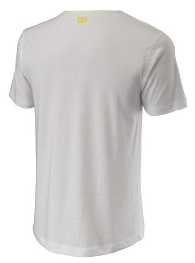 Мужская теннисная футболка Wilson Stacked Tennis Tech Tee M - white