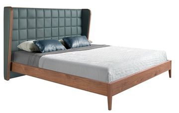 Кровать 7148/CP2305-B Angel Cerda из экокожи темно-зеленого цвета