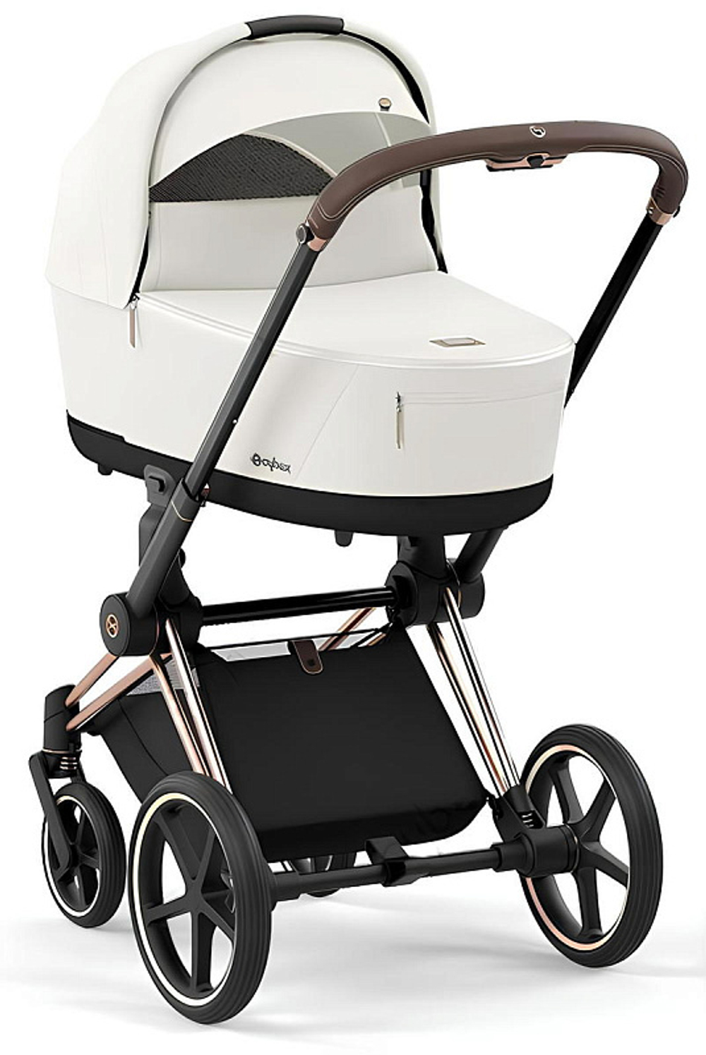 Коляска для новорожденных Cybex Priam IV Rosegold Off White