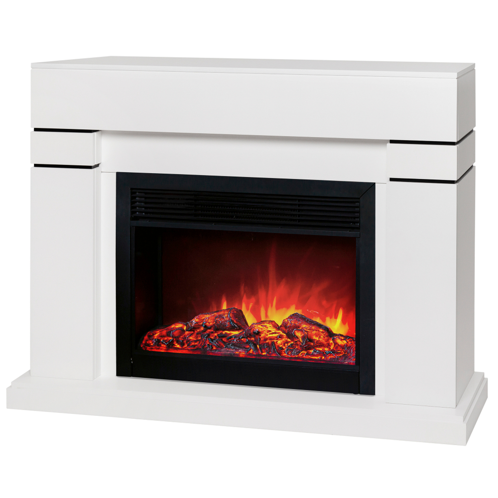 Каминокомплект Real Flame Lindelse 26 WT с очагом Moonblaze Deluxe Black