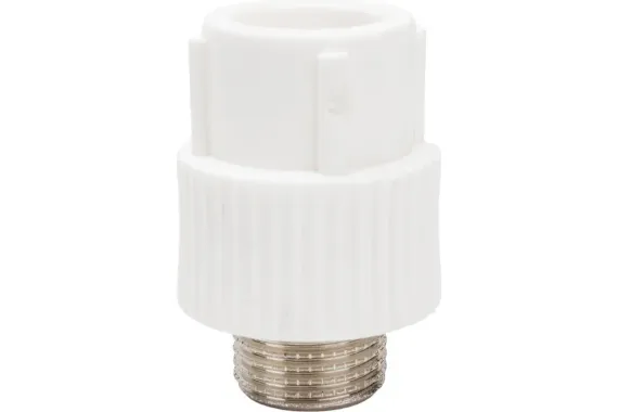 Муфта TEBO сварка НР 25*1/2&quot; белая 35163