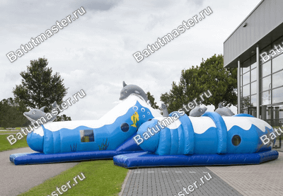 Коммерческий надувной батут "Тоннель дельфин"