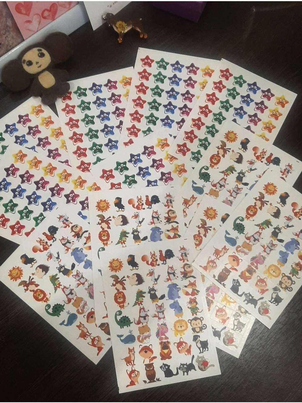 Детские поощрительные наклейки оценки для школы и дома