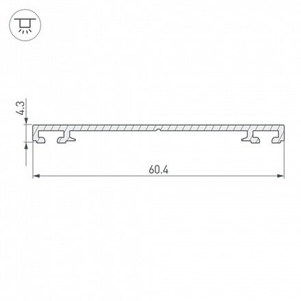 Крепеж Arlight PHS-3X-BASE-H4.3-2000 ANOD 019869