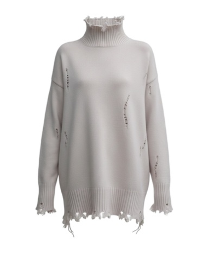 Кашемировый свитер “Torn” с рванным эффектом