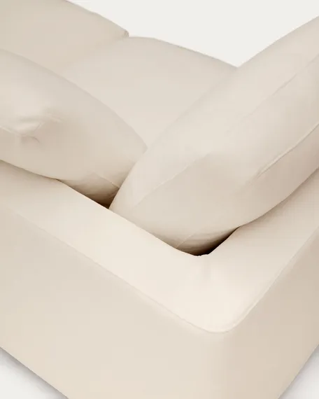 Кушетка Gala с правым подлокотником бежевая, 193х105 см