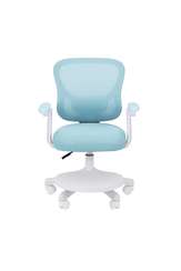 Кресло детское компьютерное CHAIRMAN CH106 голубой, с подножкой