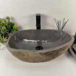 Каменная раковина из речного камня RS-04891 (54*35*15) 0857 из натурального камня