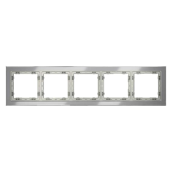 Рамка стеклянная Voltum S70 на 5 постов, (сталь, стекло) VLS110505