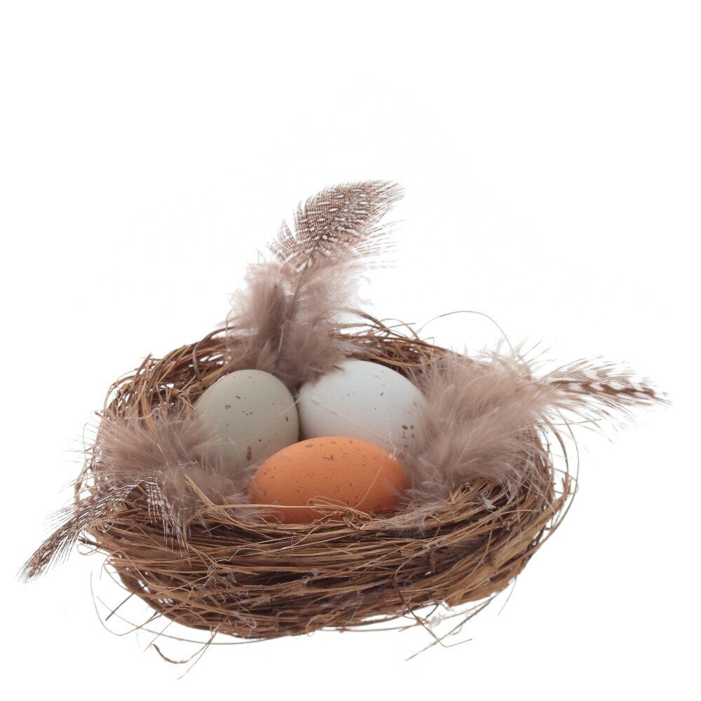 GAEM Изделие декоративное "Гнездо пасхальное", L7 W7 H2,5 см, 2в.